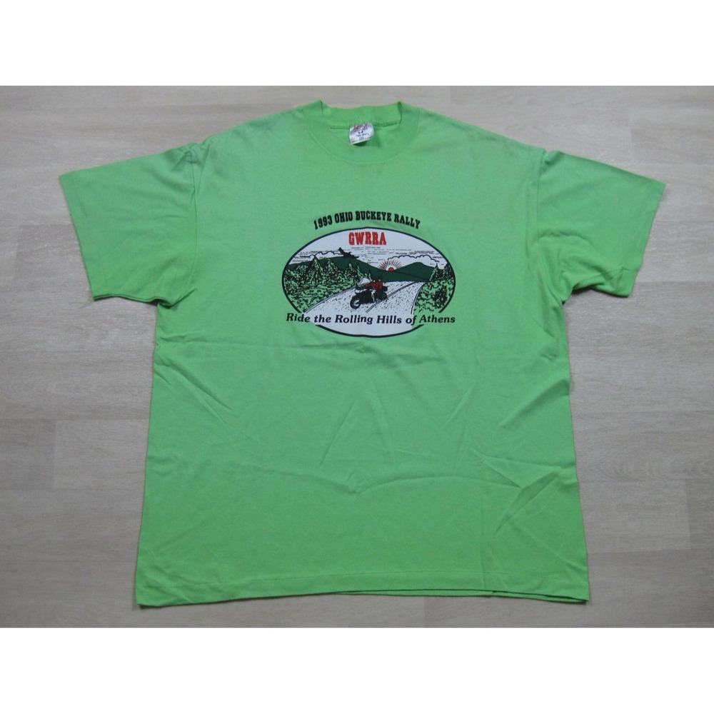 Vintage 90s Ohio Gold Wing Road Riders T-shirt (XXL) GWRRA Buckeye Rally 1993